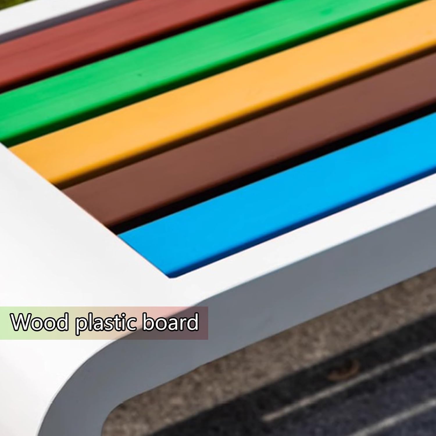 Outdoor Garden Bench, Metal Bench with Slatted Seat, Bench Park, Patio Bench, Backless Bench for Yard, Lawn, Porch(Silver,120cm/47.2in)