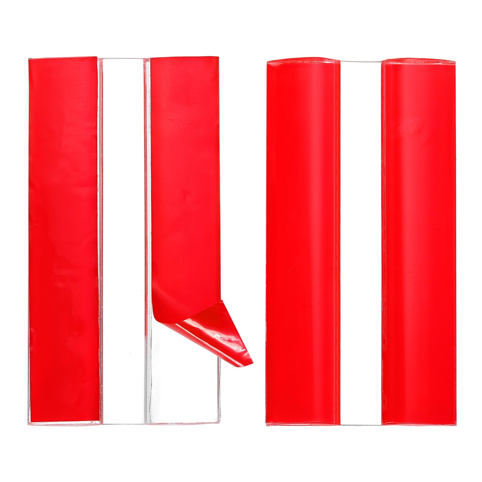 sourcing map 2Pcs Acrylic Flexible Hinges, 65x35mm Invisible Living Hinge, 360° Transparent Continuous Piano Low Profile Flex Hinge for DIY Furniture, Display Stand, Cabinets