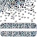 4800 Pezzi Caldo Fissare Strass Pietre Cristallo Rotondo Schienale Piatto Strass Gemme di Vetro Pietre in Scatola di Stoccaggio (Cristallo AB)