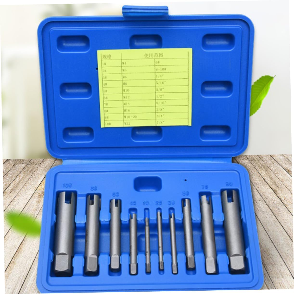 10Pcs Screw Extractor Set for Damaged and Broken Bolt Removal Easy out Tool with Carrying Box for Stripped Rusted Corroded Screws