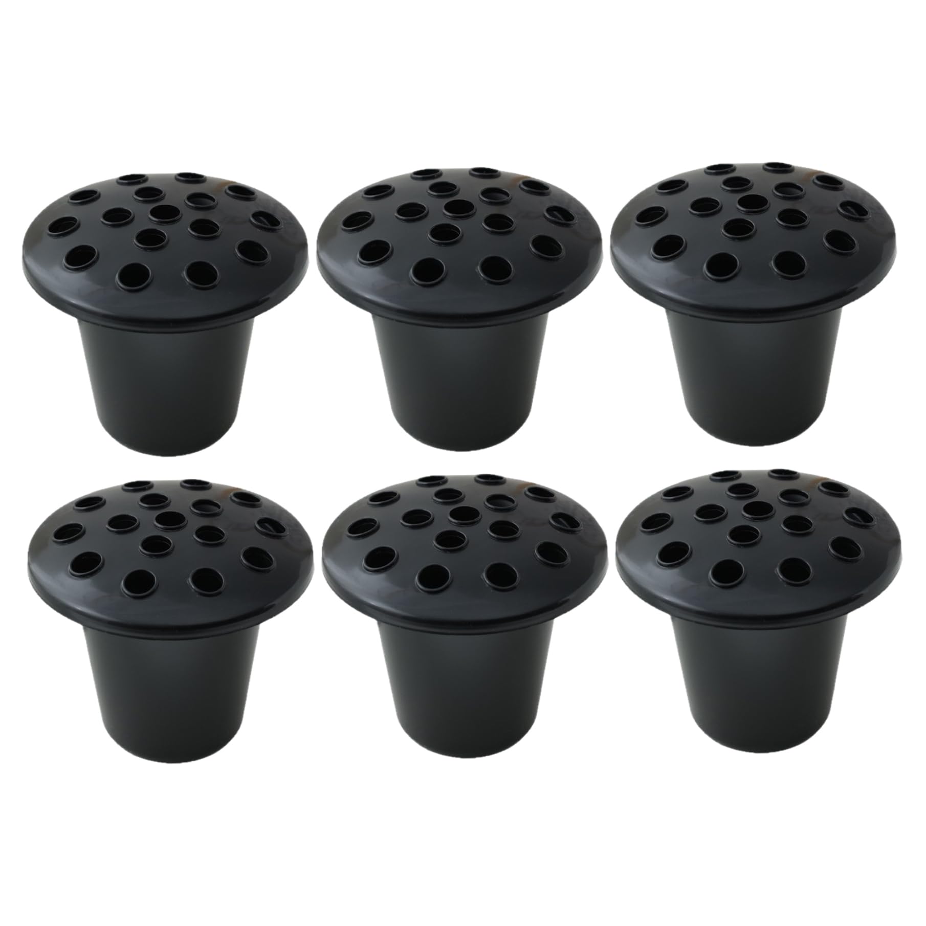Insertos para florero de cementerio tumba jarrón conmemorativo soporte flores plástico negro