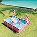 INTEX Metal Frame 7 ft x 5 ft x 23.5 in Above Ground Pool Set, Rectangular Swimming Pool with Steel Frame