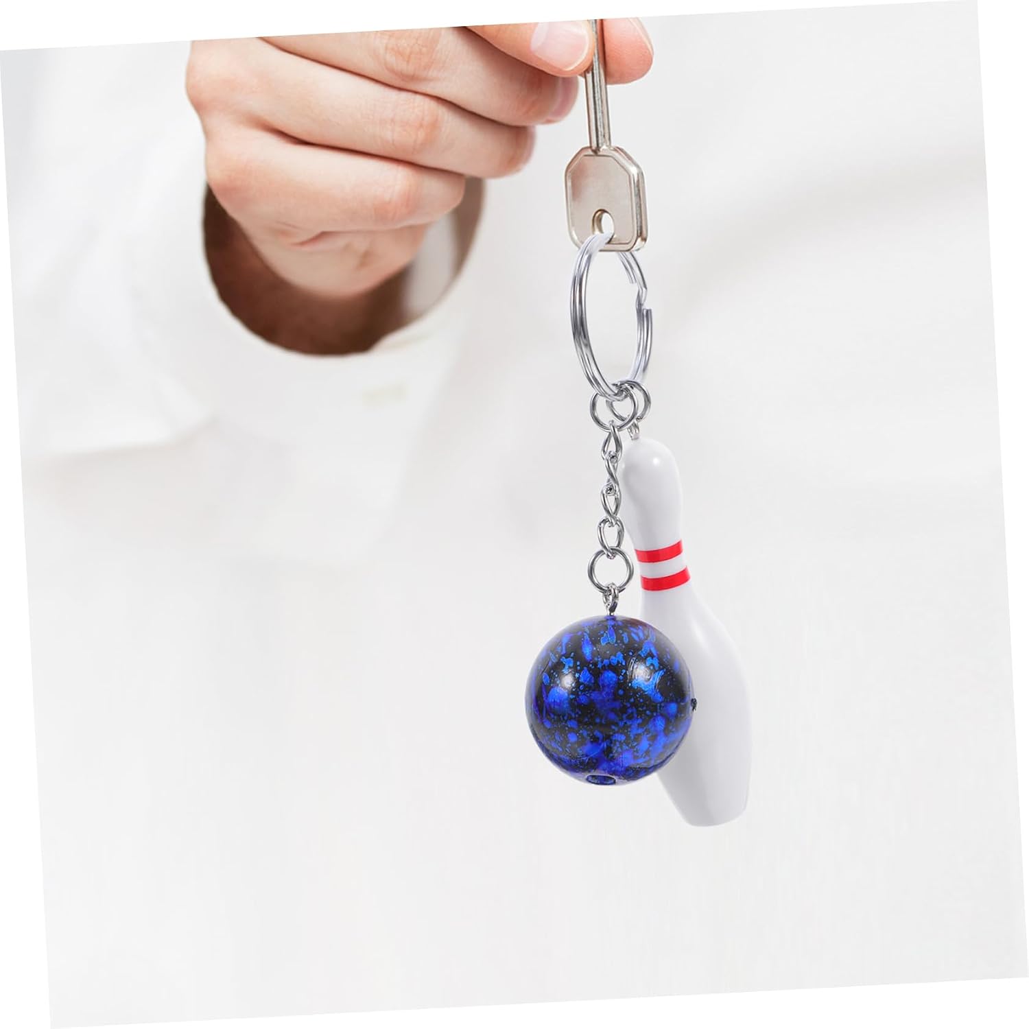 12pcs Elf Bowling Novelty Keychains Adorable Mini Bowling Pendants for Sports Match Souvenirs