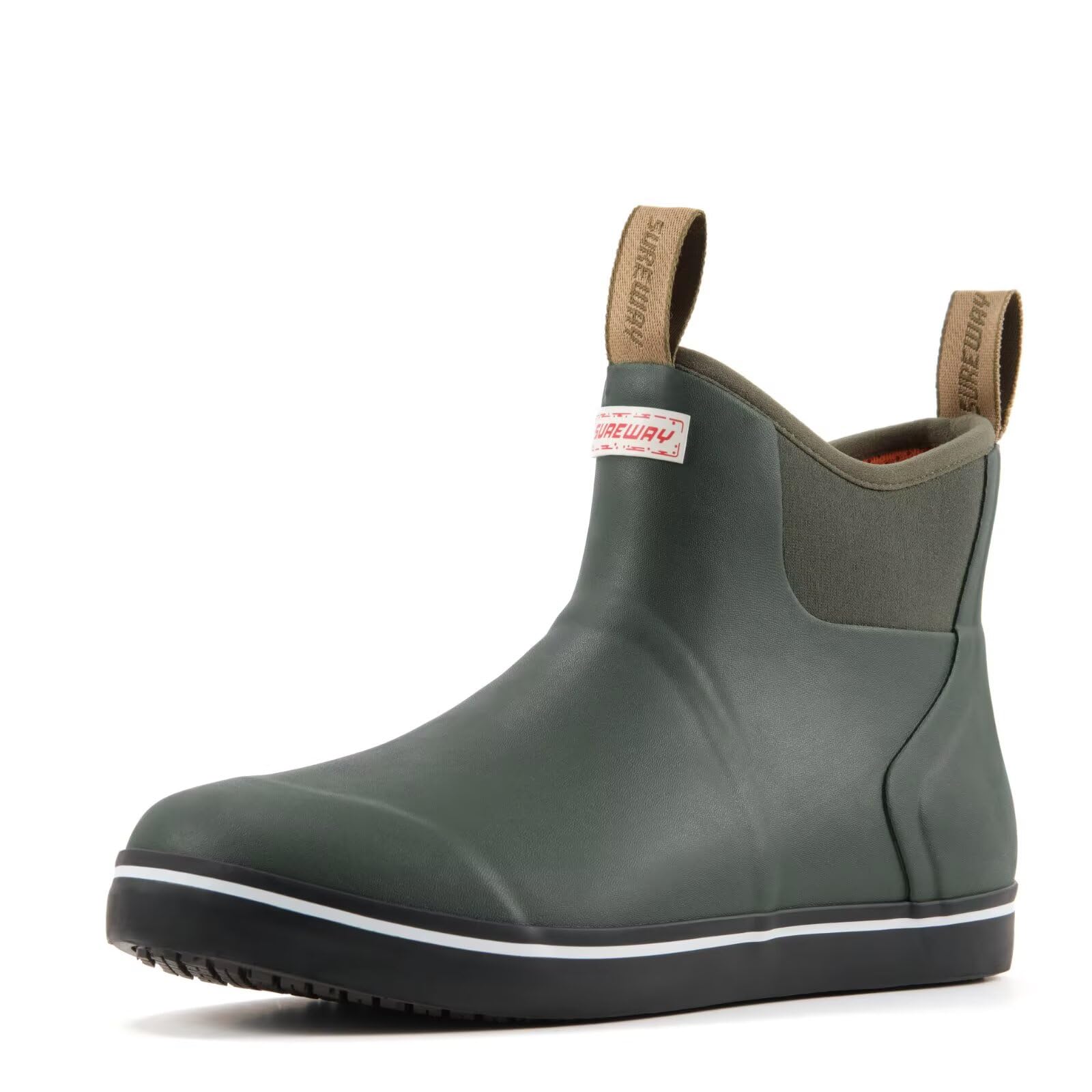 SUREWAY Men's Deck Boots Non-Slip Fishing &amp; Ankle Boating Boot