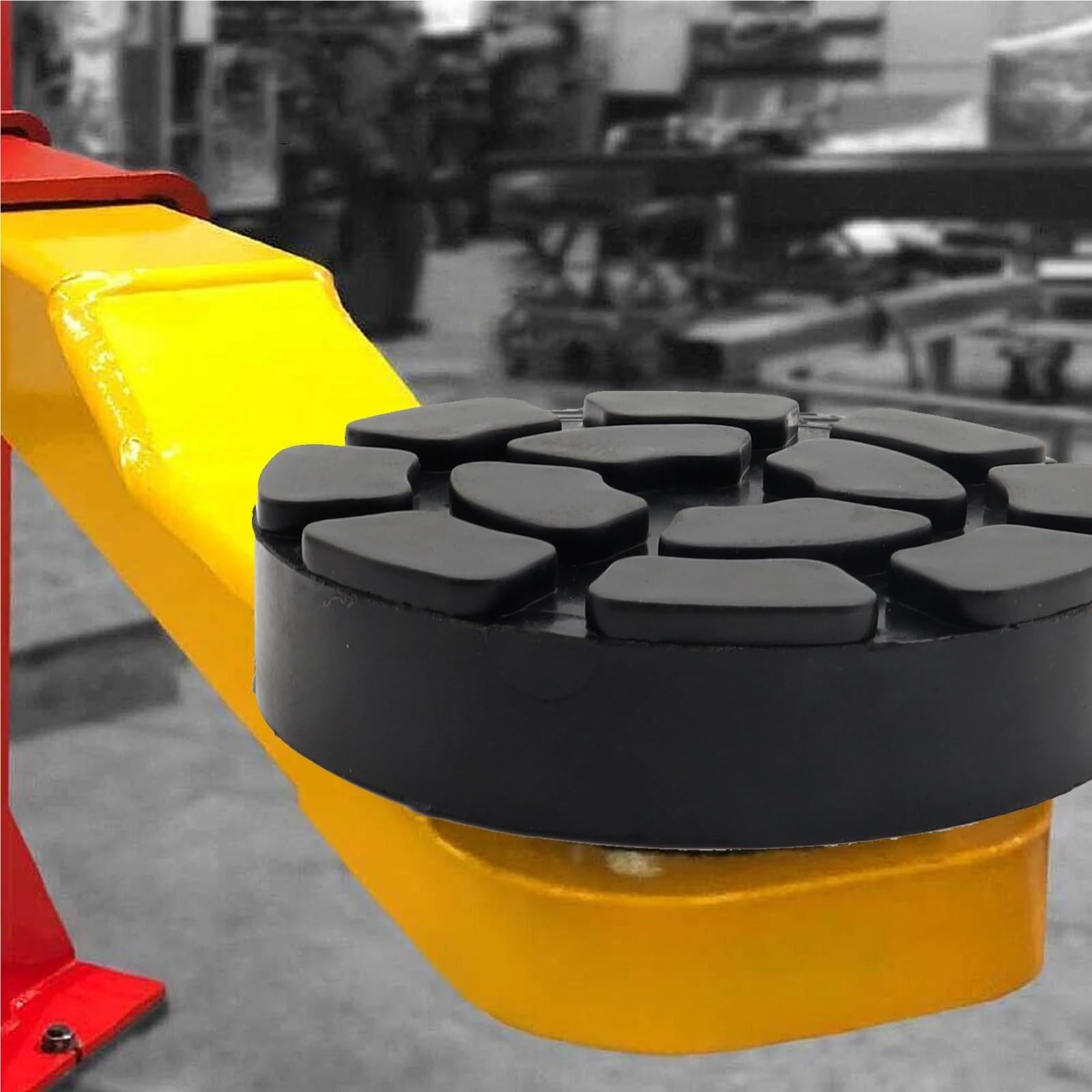 cric per Auto Adattatore per Guida Telaio con Cuscinetto in Gomma di Sollevamento da 4 Pezzi, Diametro 125 mm, per martinetti sollevatori Laterali con Saldatura Accessori cric per