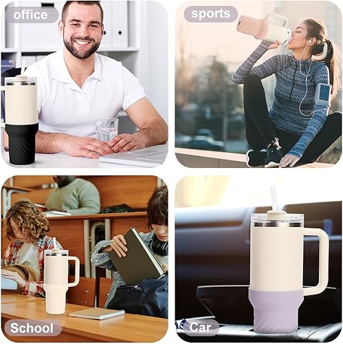 Miniatura 6 de WALLFID 2 botas Stanley Cup Boot, botas de silicona para accesorios de copa Stanley, funda protectora inferior de copa, adecuada para Stanley