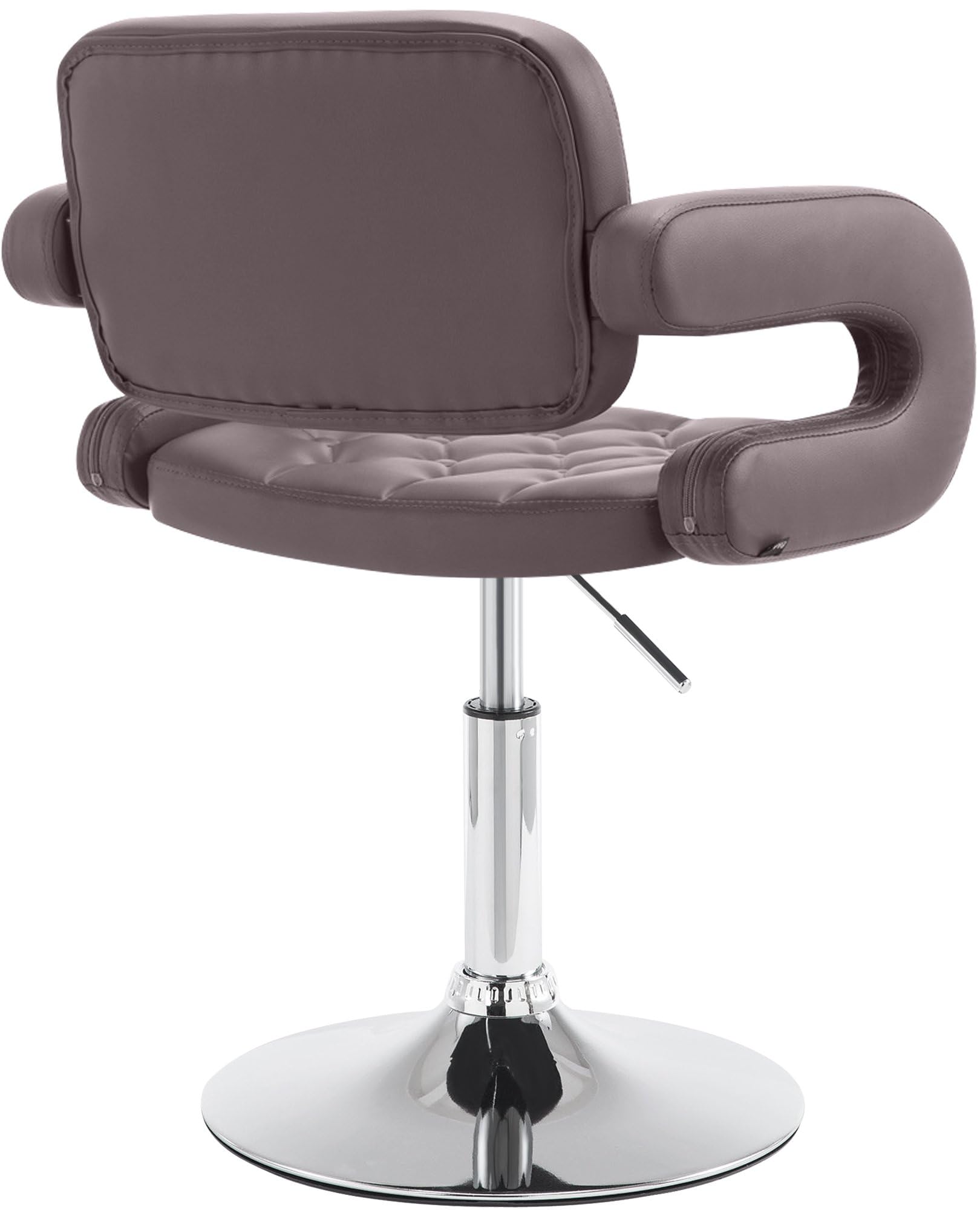 CLP Lounger Dublin Kunstleder-Bezug I Polsterstuhl Höhenverstellbar Und Drehbar, Farbe:braun