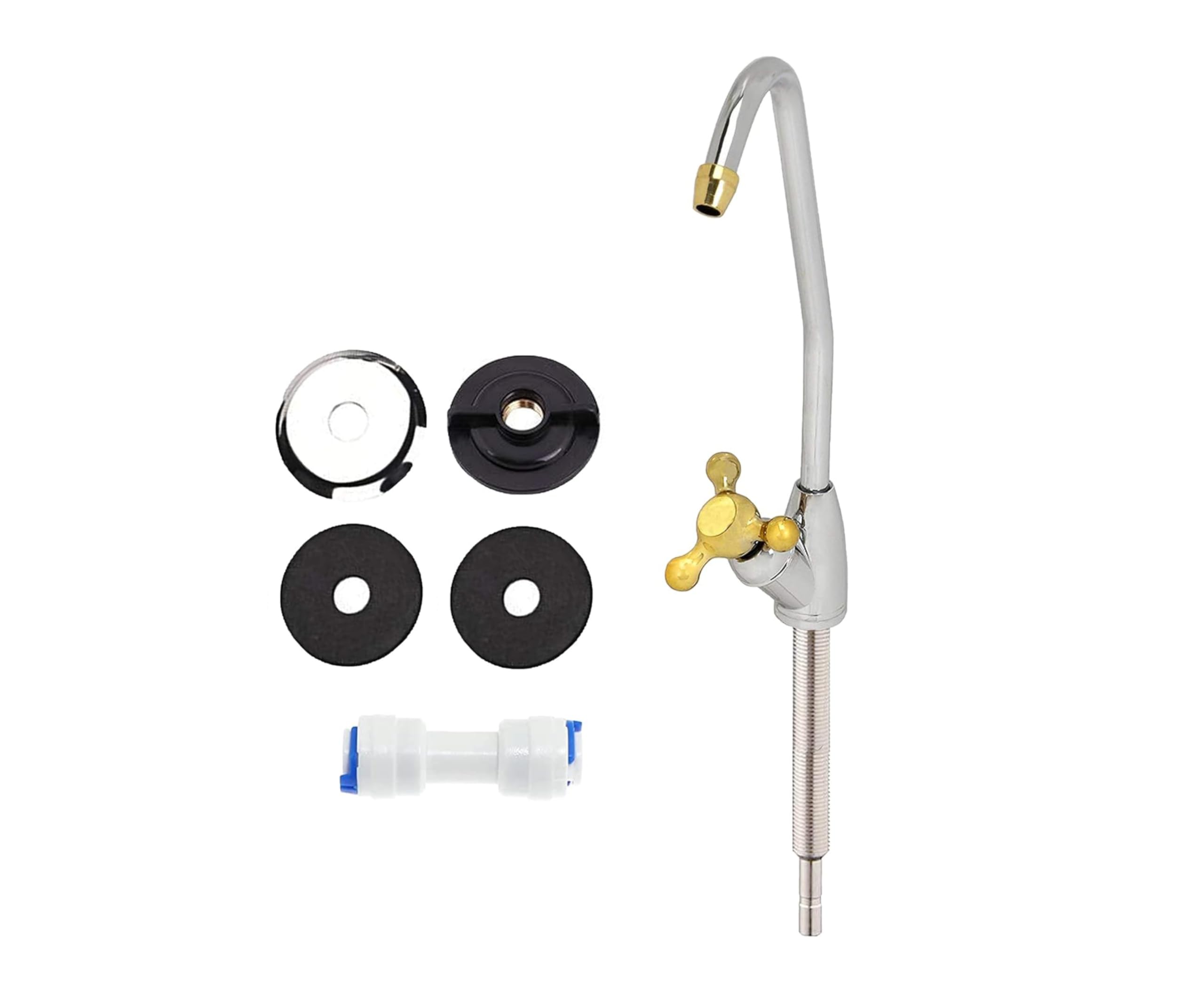 Parijata Imported Ro Faucet tap/Faucet for Undersink/All Ro Water purifiers, Stainless Steel Kitchen Sink Faucet Tap Chrome Reverse Osmosis RO Drinking Water Filter (Golden) (B088P41Y4C) Amazon Price History, Amazon Price Tracker