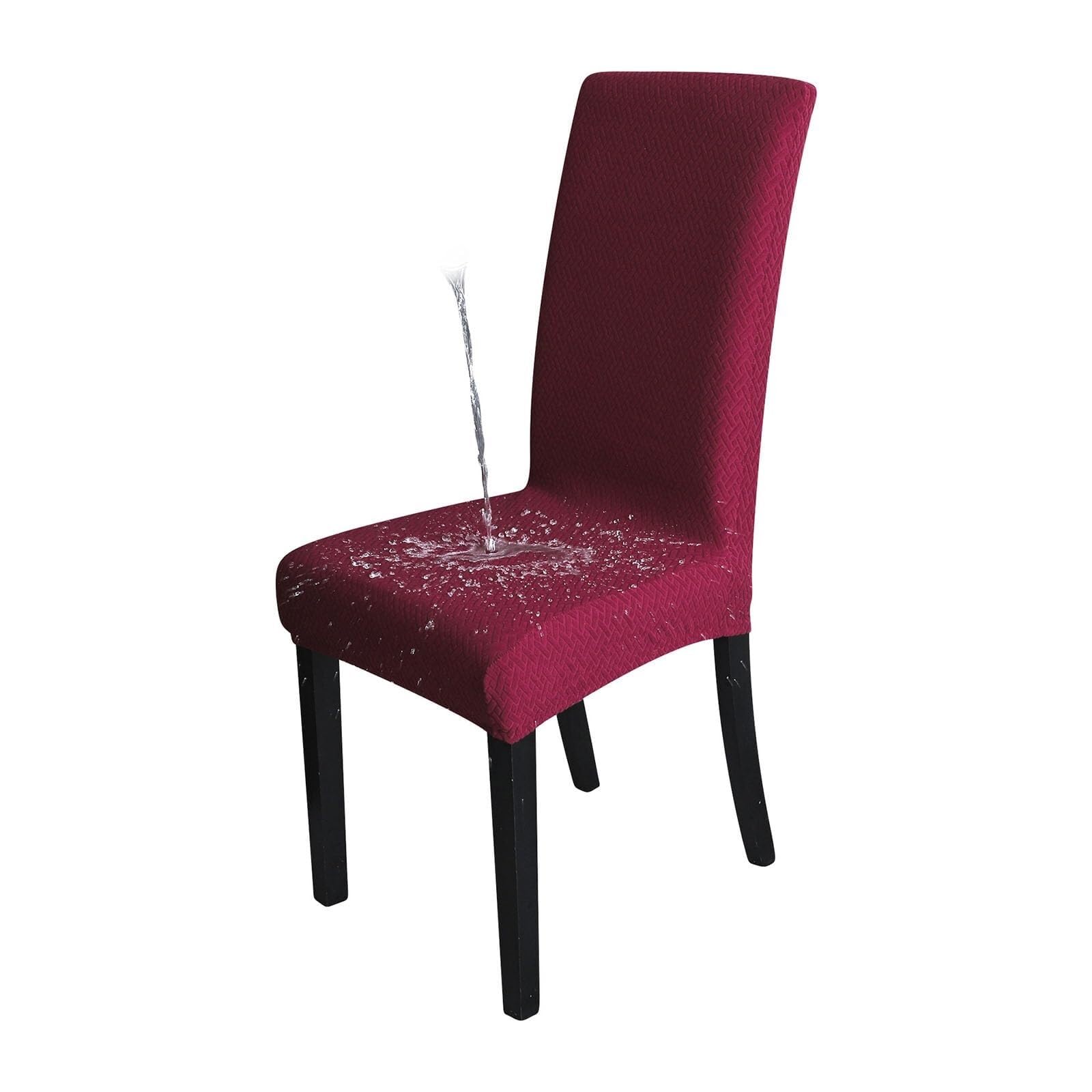 NMVAWIPT Waterproof Stretch Dining Chair Covers, Removable Washable Elastic Slipcovers, Ideal For Restaurant, Hotel, Ceremony(#4,6pcs)