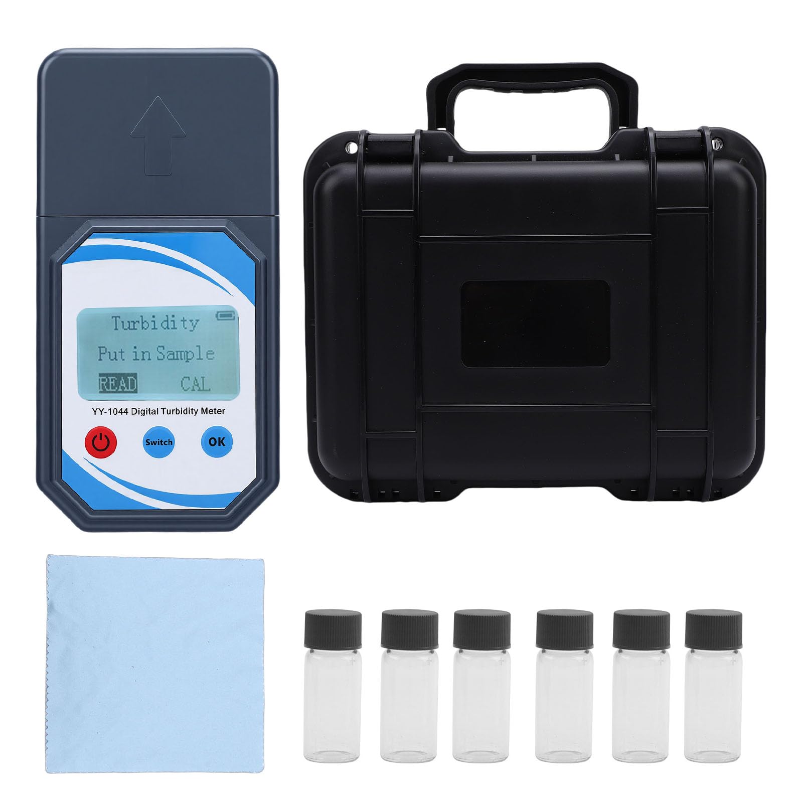 Yosoo Health Gear Medidor de Turbidez Portátil, Material ABS, Rango de Medición Preciso para Pruebas de Calidad del Agua en Laboratorios y Acuicultura