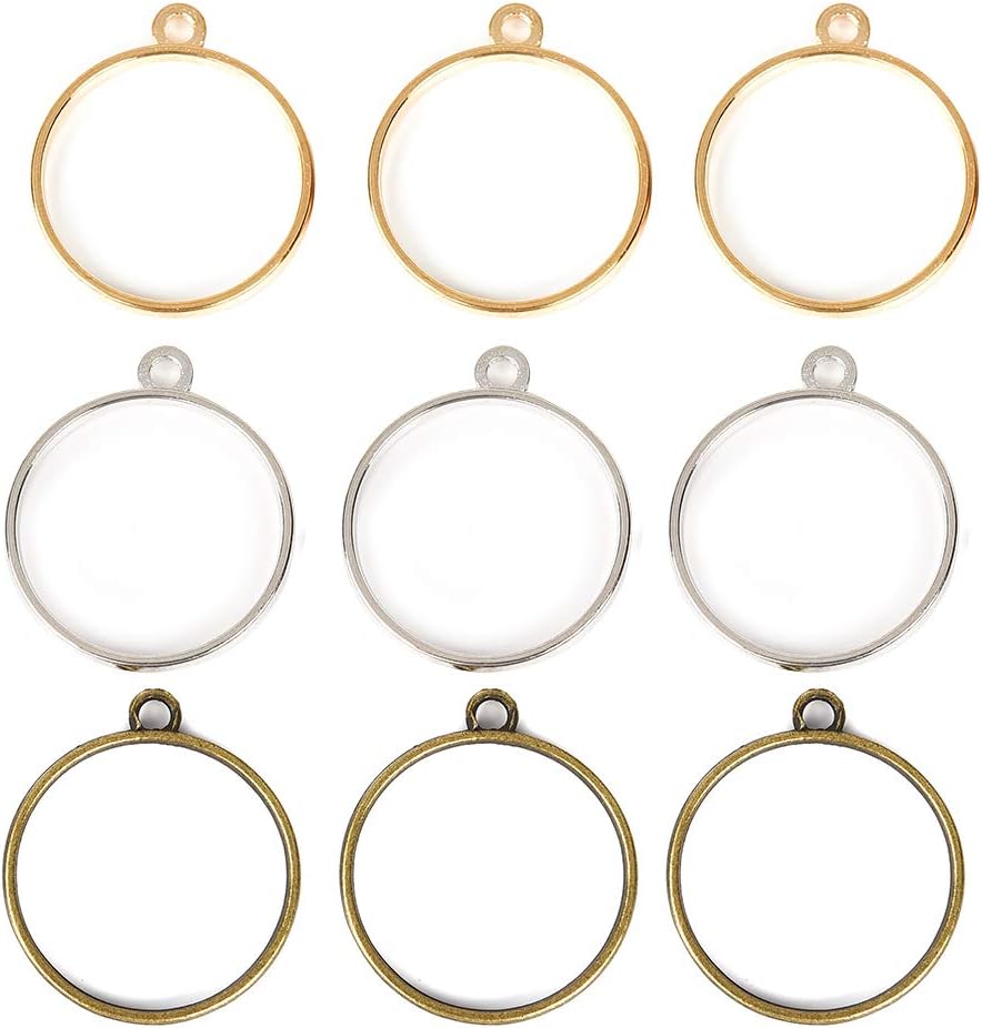 OBSEDE Hollow Mold Pendants Assorted Geometric Pressed Flower Frame DIY Crafts for Resin Earring Necklace