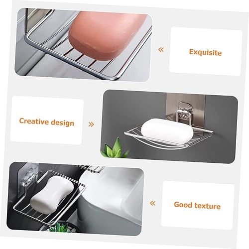 Miniatura 7 de Cabilock Soporte de jabón de barra de metal, soporte de tira de jabonera de baño, soporte de esponja de baño, barra de pared, jabonera, soporte de