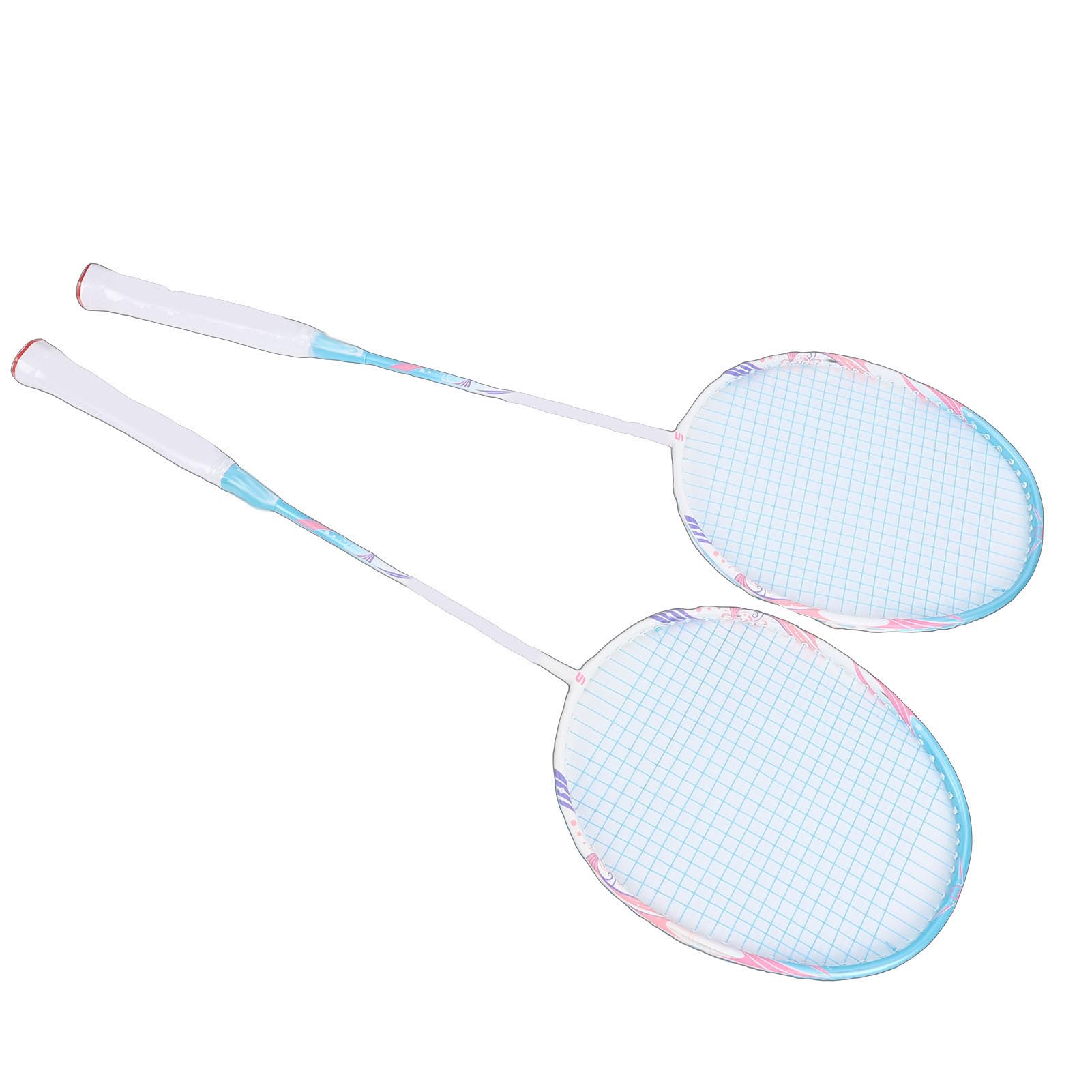 Kadimendium Set di Racchette da Badminton in Composito di Carbonio Ad Alta Resistenza per 2 Giocatori, Allenamento per Uso Familiare in Palestra nel Cortile