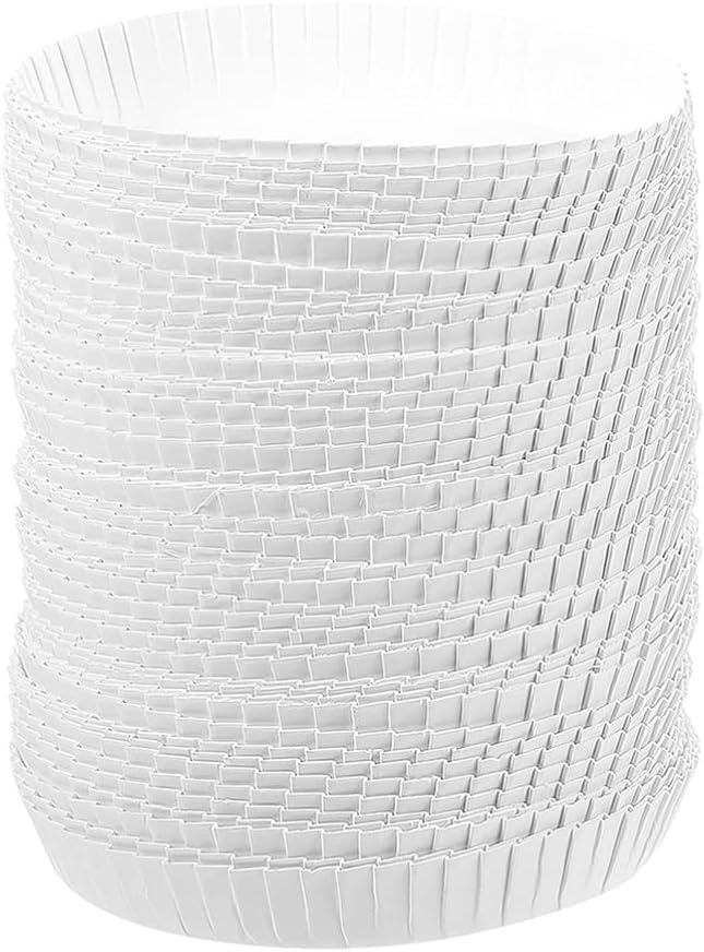 YARNOW 100pcs Disposable Paper Cup Covers White Hot Cup Lids Recycled Drinking Lids Biodegradable Coffee Cup Covers for Travel Hotel Coffee Bar 7.5X7.5CM