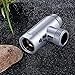 G-Promise All Metal 3 Way Diverter, Hose Fitting Tee, T Shape Adapter Connector for Angle Valve Hose, Bath Shower Arm (Chrome)