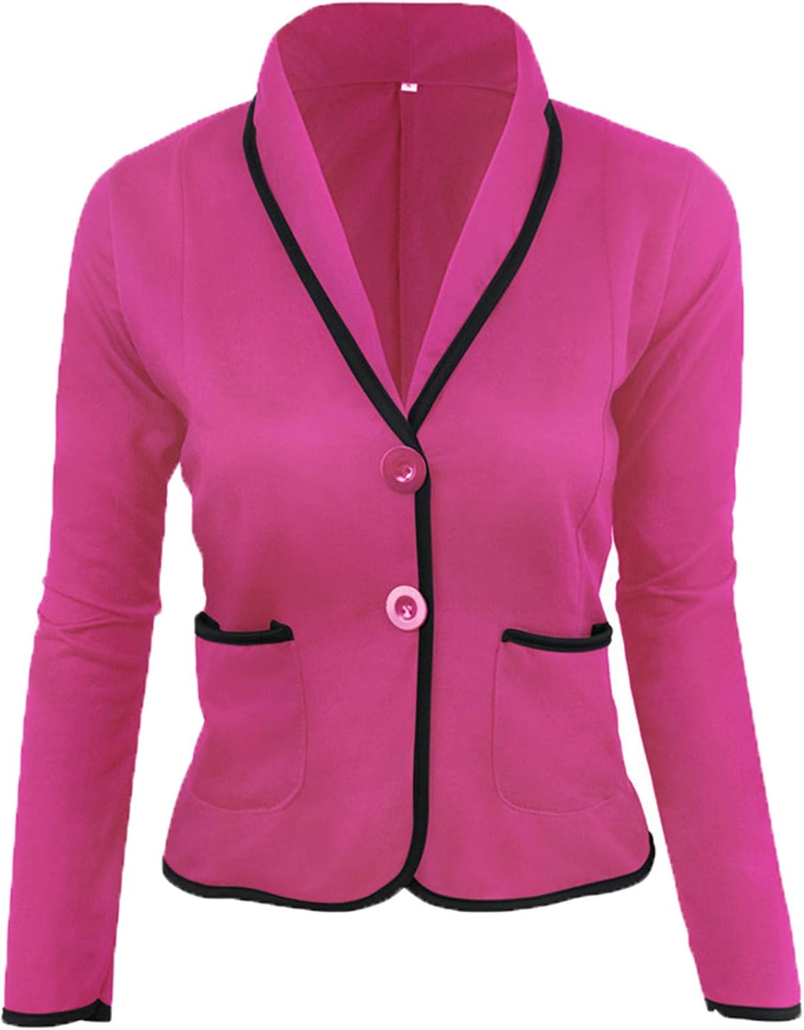 Andongnywell Women's Notched Lapel Button Decor Lightweight Soft Fabric Blazer Jacket Urban Style Casual Coat (Light Gray,4X-Large)