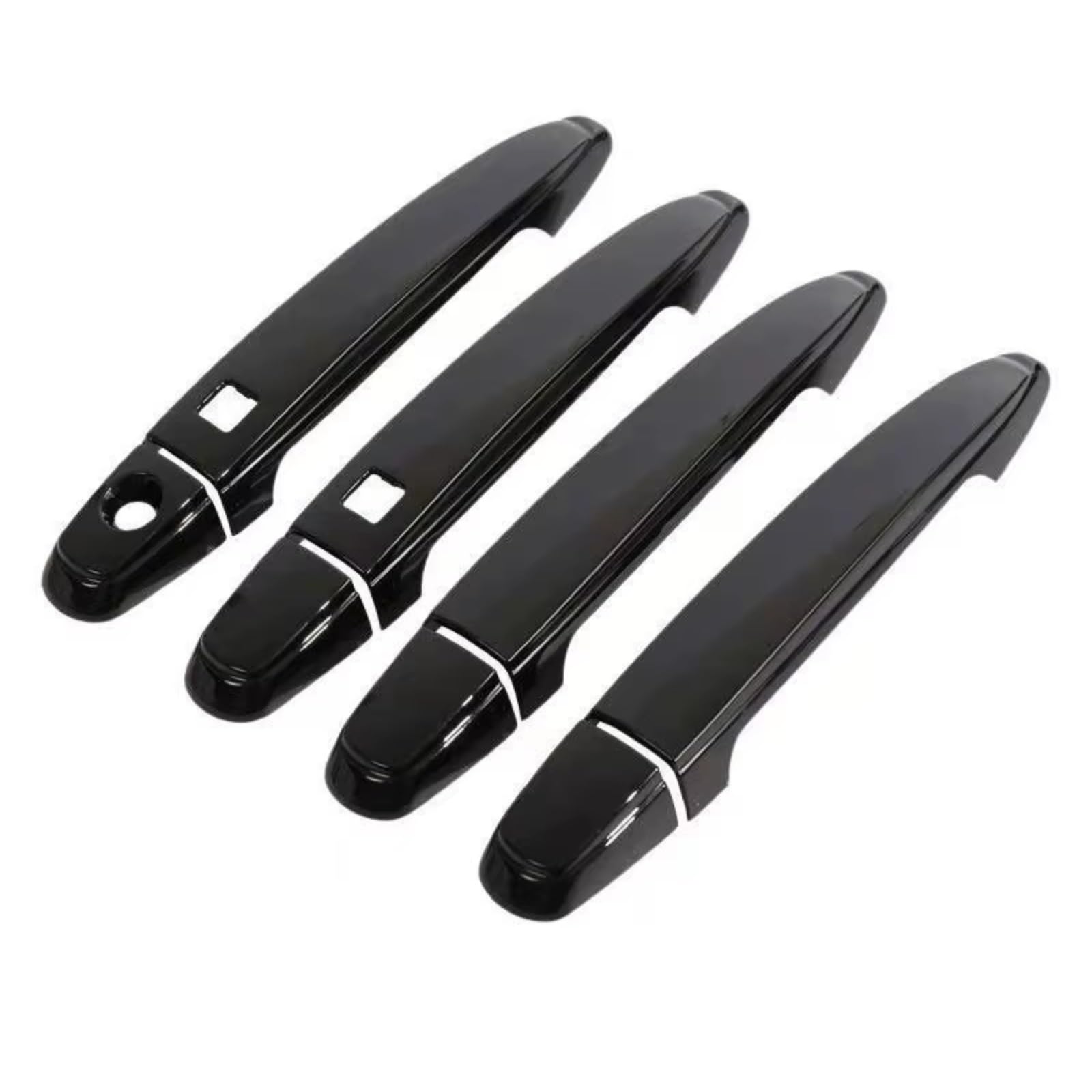 Qdzvalumv Black 2 Buttons Car Door Handles Cover Shell Compatible With Toyota For Mark X 2004-2009 Car Exterior Door Handle Cover Decoration Styling Accessories Set(Black 2 Buttons)