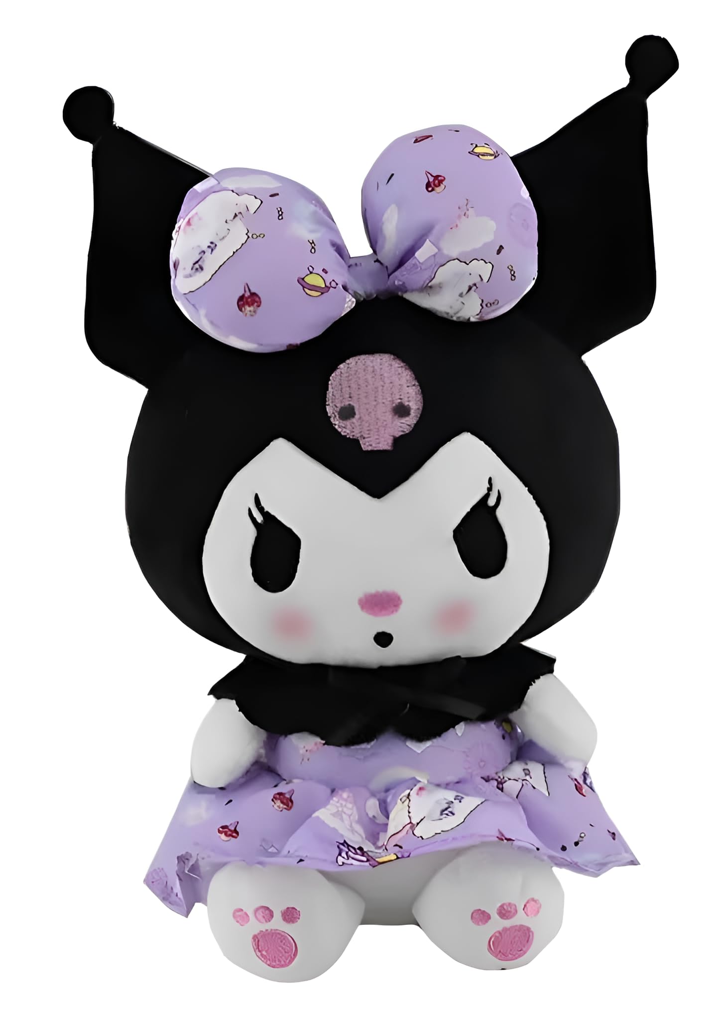 Tickles Cute Anime Doll Soft Stuffed Plush Toy for Kids Boys & Girls Birthday Gift (Color: Black & Purple Size: 45 cm)