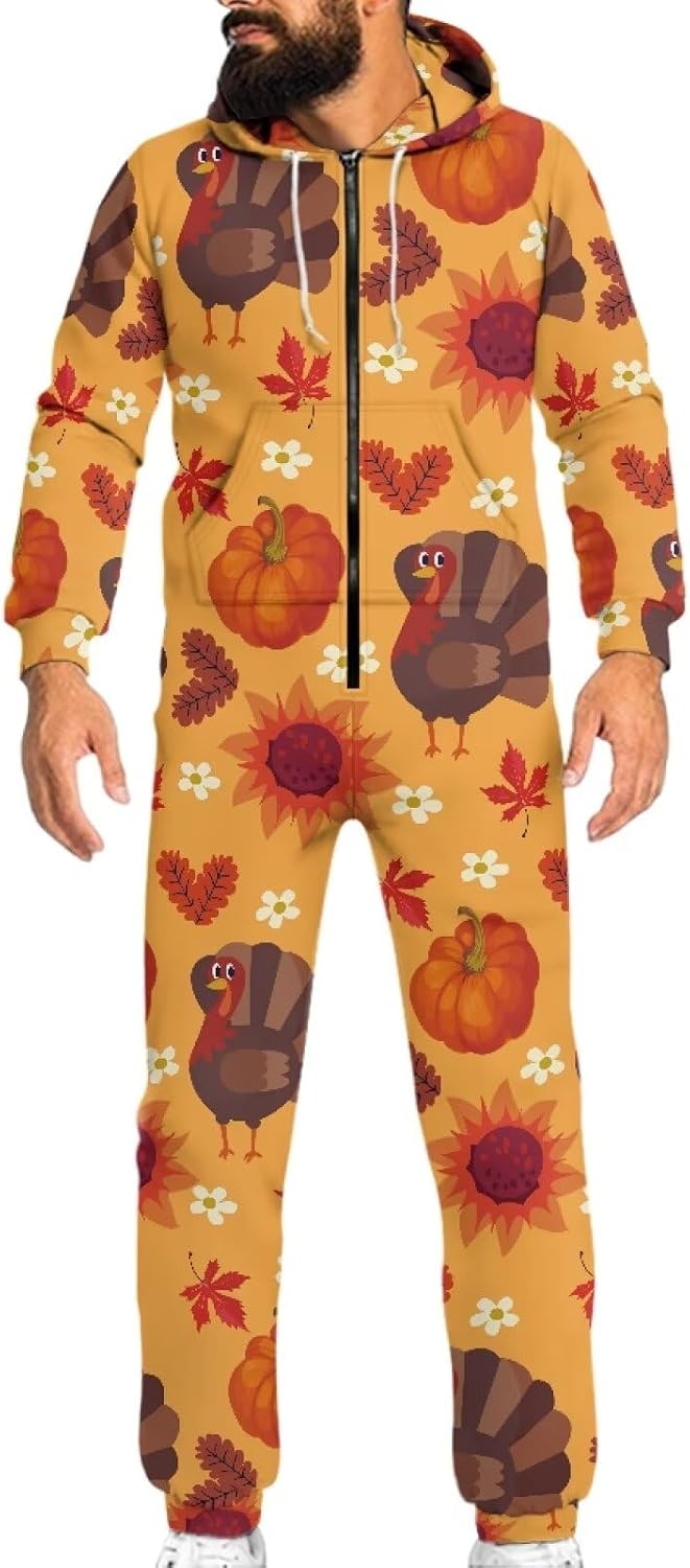 Combinaison Pyjama One-Piece Capuche 3D Unisexe Adulte - Imprimé Fun