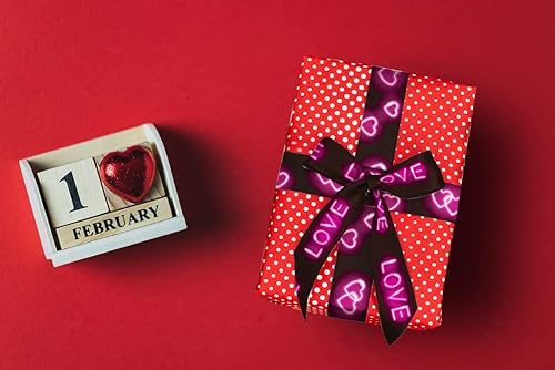 Miniatura 3 de 9 cintas de decoración para el día de San Valentín de 38 pulgadas cinta de palabras de amor de grogrén de San Valentín 3 yardas cinta de