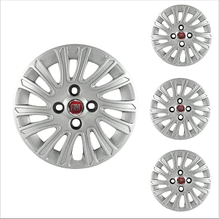 Jogo Calota Aro 14 Grand Siena 2012 2013 Fiat + Emblema Resinado