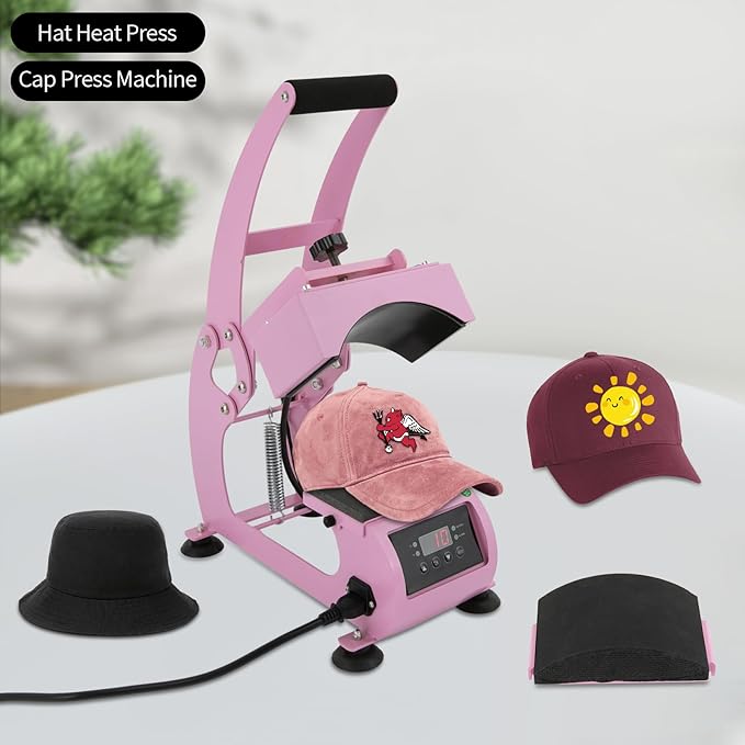 Máquina Termofijadora para Gorras RibasuBB Rosa Claro 14.57x8.26x12.2in 500W miniatura 7