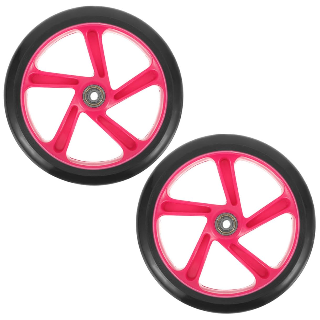 Roues de Scooter Remplacement Pratique 2pcs Résistantes à l'usure en PU Haute Élasticité Résistantes aux Intempéries pour Trottinette et Fauteuil Roulant