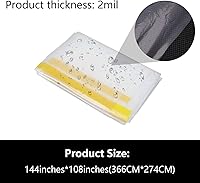 Vista 2 de HERSENT 2 Paquetes Fundas de Sofá de Plástico de 144 pulgadas/12 pies, Fundas de Sofá de Plástico Impermeables para Muebles para Sofá Seccional