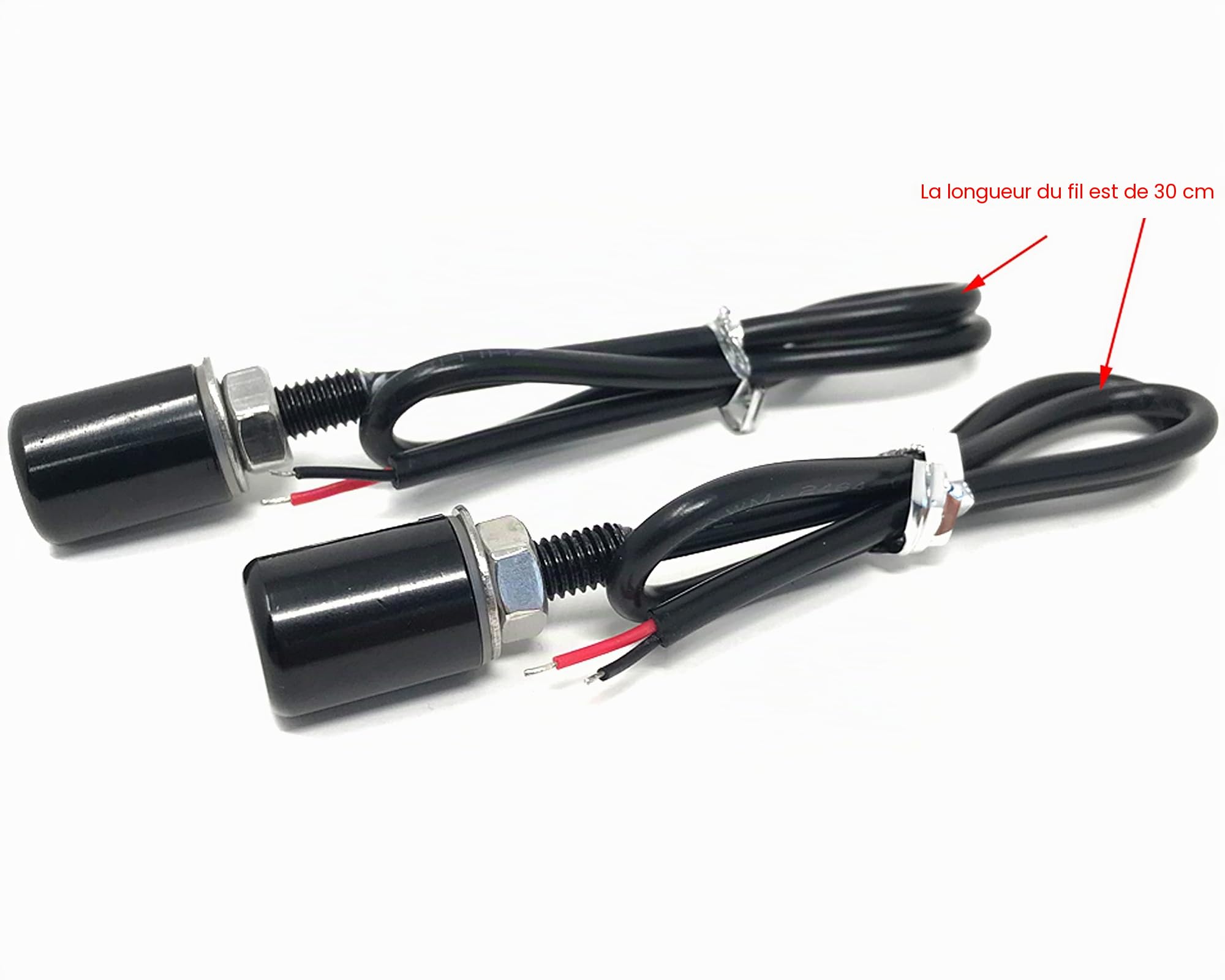 Alchemy Parts Moto Boulon Feux pour Plaque Immatriculation Plaque Immatriculation - LED - Noir