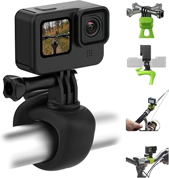 TELESIN Camera 360 Strap Mount Flexible Wrap Band Bike Motorcycle Handlebar Tube Roll Bar Stick Pole Ski Pole Mount for DJI Osmo Pocket 4, DJI Action/Osmo 360/Osmo Nano,Go Pro Hero,Akaso,Insta360