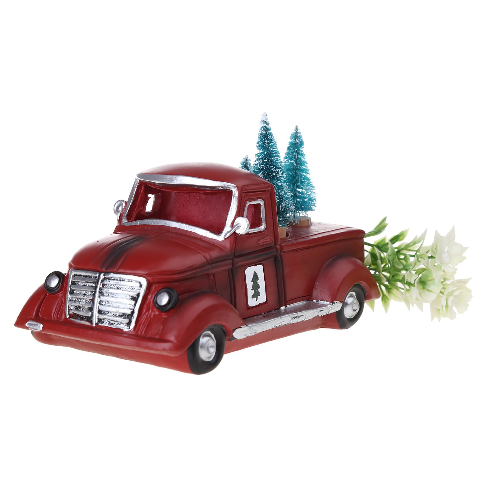 Vehicle Ornaments Truck Adornment Home Decor Red Vintage Truck With Lights Table Ornaments Room Farmhouse Decor Vehicle Decorations For Room
