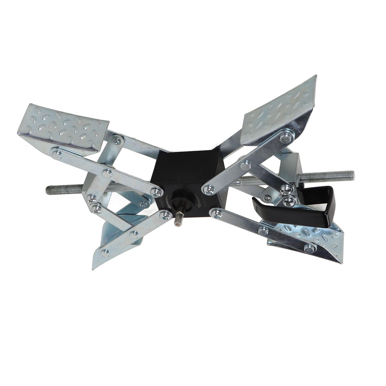 Akozon 2PCS X Kształt Kołek Stabilizator kół RV Pirena - Odlewana Stalowa Stabilizator Tarcia do Przyczep Podróży, Obozowiczów i Samochodów Samochodowych - Regulowany Kółko z Wiertłem