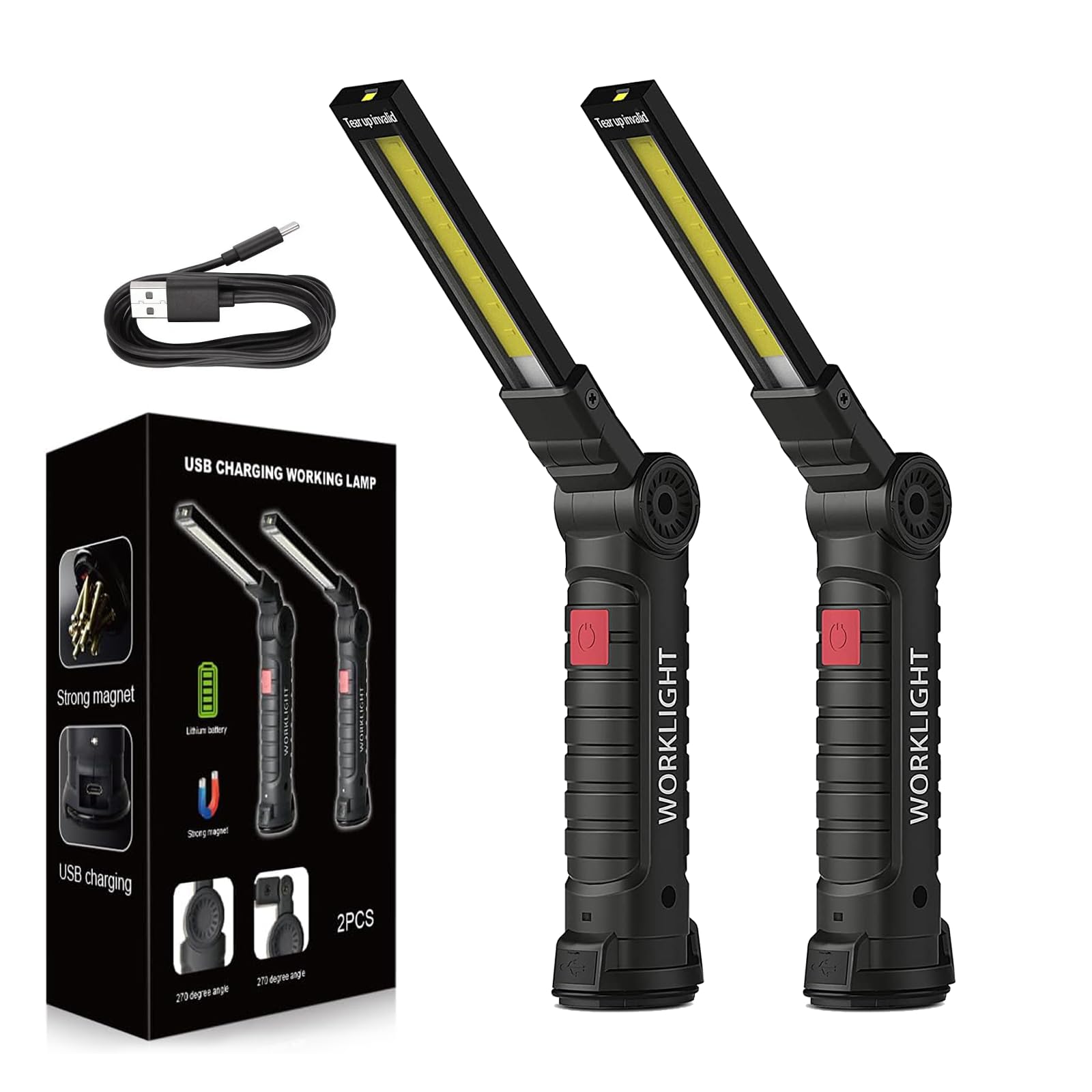 Amazon.co.jp: Yalanme LED 作業灯 ワークライト 2000mAH
