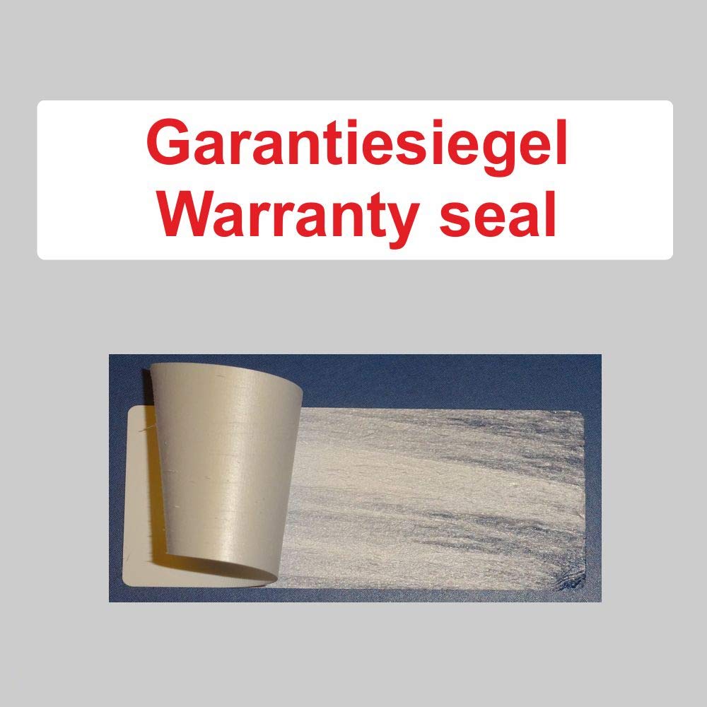 SECURITY WHITE PE – Etichette di sicurezza "Marchio di garanzia Warranty Seal" su rotolo, 80 x 20 mm, 1000 pezzi (rosso)