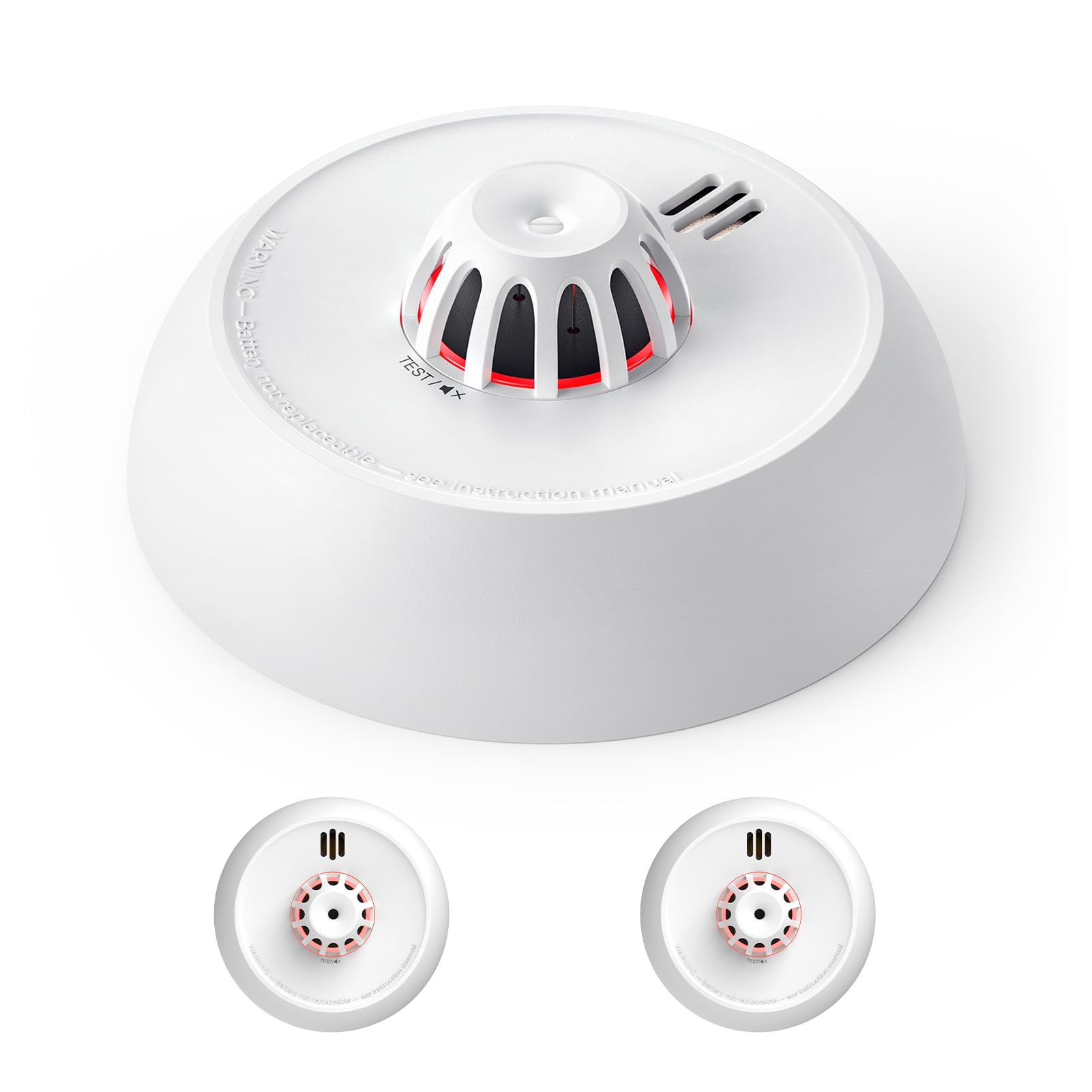 X-Sense Detector de calor independiente XH02 con batería de 10 años (sellada), indicador LED y botón de silencio, para cocina, detección rápida de calor, 2 unidades