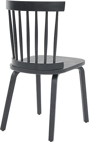 Miniatura 7 de 2-Pack Black Farmhouse Spindle Back Wooden Dining Chairs - Mid-Century Modern French Country Style