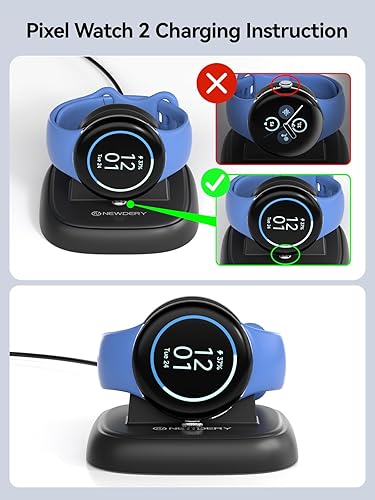 Miniatura 3 de NEWDERY Charger Dock for Fitbit Sense 2SenseVersa 4Versa 3, Magnetic Watch Charger Stand with Charging Cable, Charger Replacement Accessories for