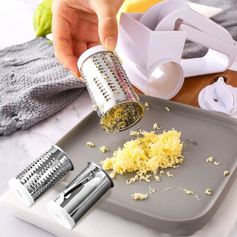 Olive Garden Rotary Cheese Grater Parmesan with 2 Stainless Steel Drums for Hard Cheese, Nuts, Chocolate image 2