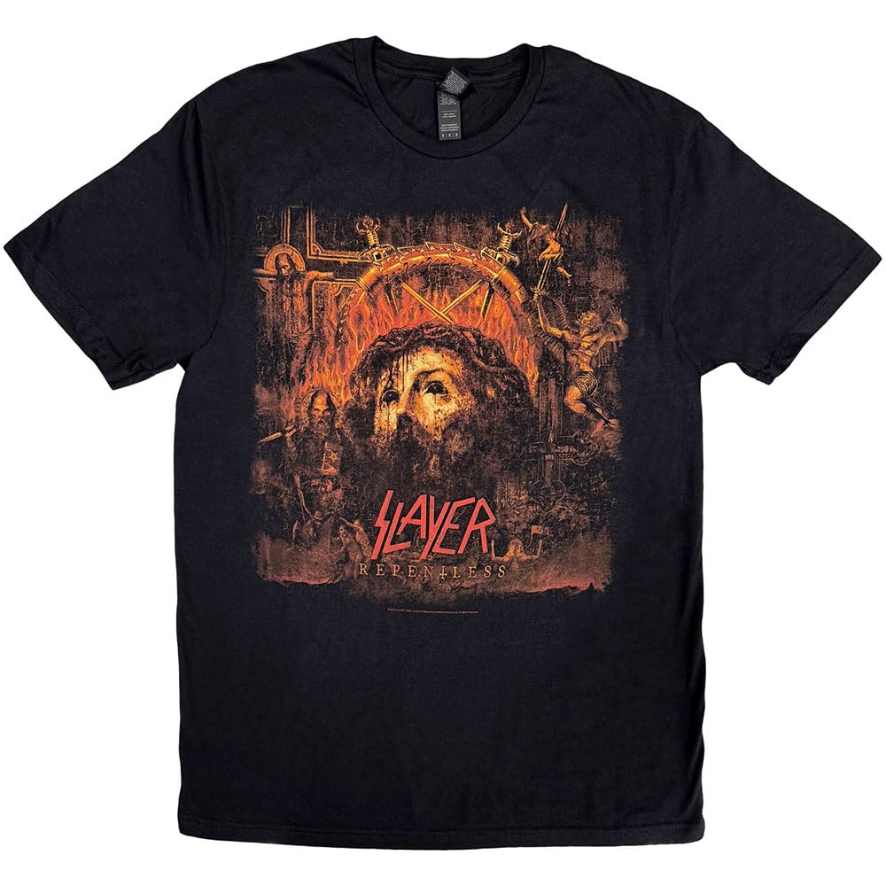 Slayer Repentless T-Shirt Black Cotton L - Official Men's Band T-Shirt