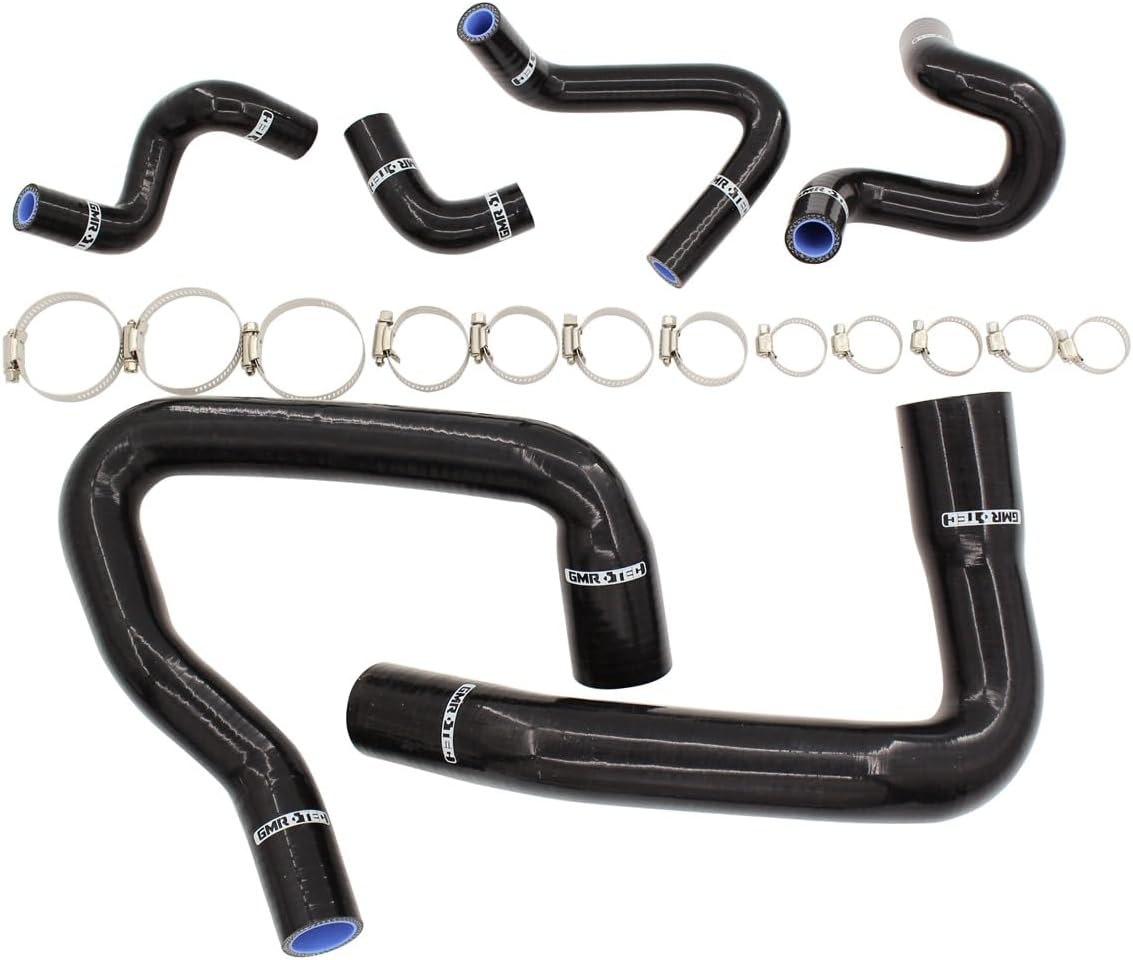 Silicone Radiator Hose Kit with Clamps compatible with Mustang GT LX Cobra 1986 1987 1988 1989 1990 1991 1992 1993 5.0L