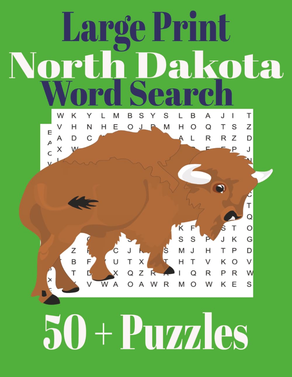 Large Print North Dakota Word Search (Large Print State Word Search)