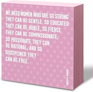 Feminist Quote Wood Box Sign, We Need Women Who Are Strong, Inspirationa...