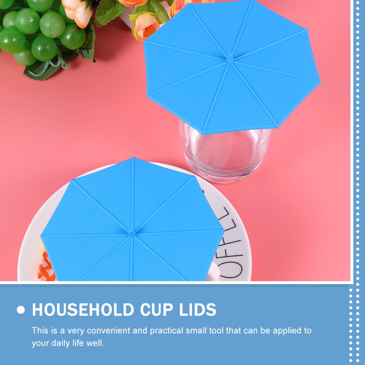 ABOOFAN 4 Set Di Coperchi Per Tazze in Silicone A Forma Di Ombrello Coperchi Per Tazze Da Caffè Per La Casa Sigillatura A Tenuta Stagna Facili Da Usare 5 Pezzi*4