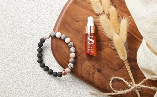 Lava Rock Bracelet And Lavender Essential Oil, Anxiety Bracelet For Women, Premium Real Crystal Beaded Chakra Bracelets Aromatherapy Diffuser, Yoga Meditation Accessories, Spiritual Self Care Gifts #TOP4