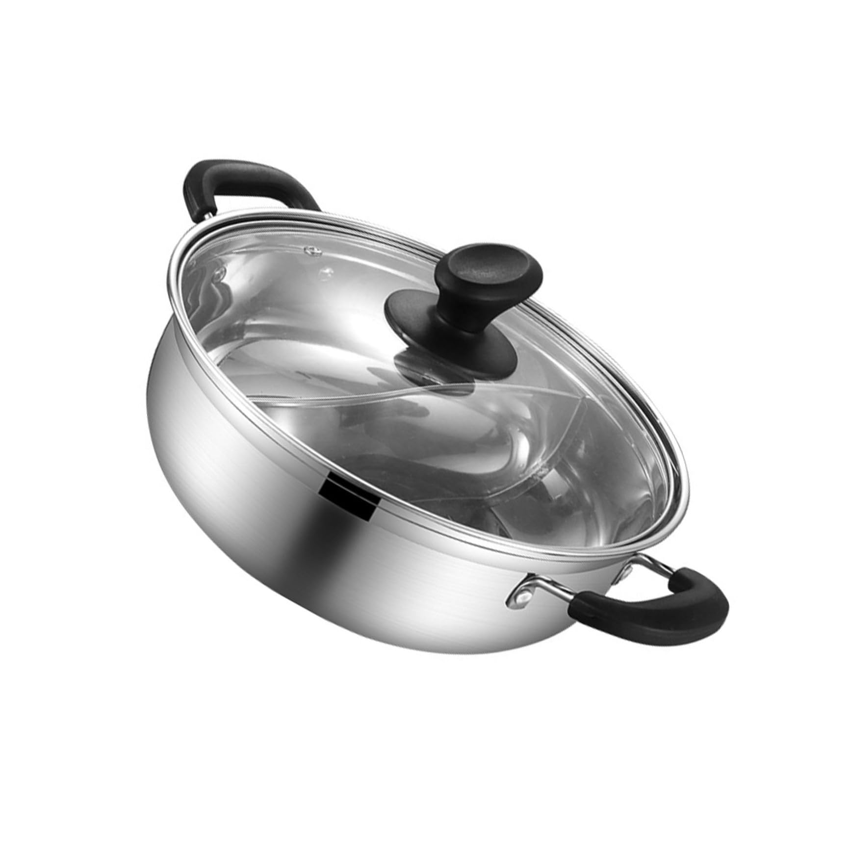 Marmite à induction en acier inoxydable 304 pour fondue chinoise 30 cm