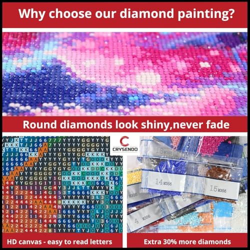 Image of Crysendo DIY Diamond Crystal Painting Kit | Embroidery 5D Lake House Diamond Painting | Mosaic Cross Stitch Full Drill Diamond Painting | Ideal For Gifts, Home Wall Decor variation (Lake House, 23 X 30cm)
