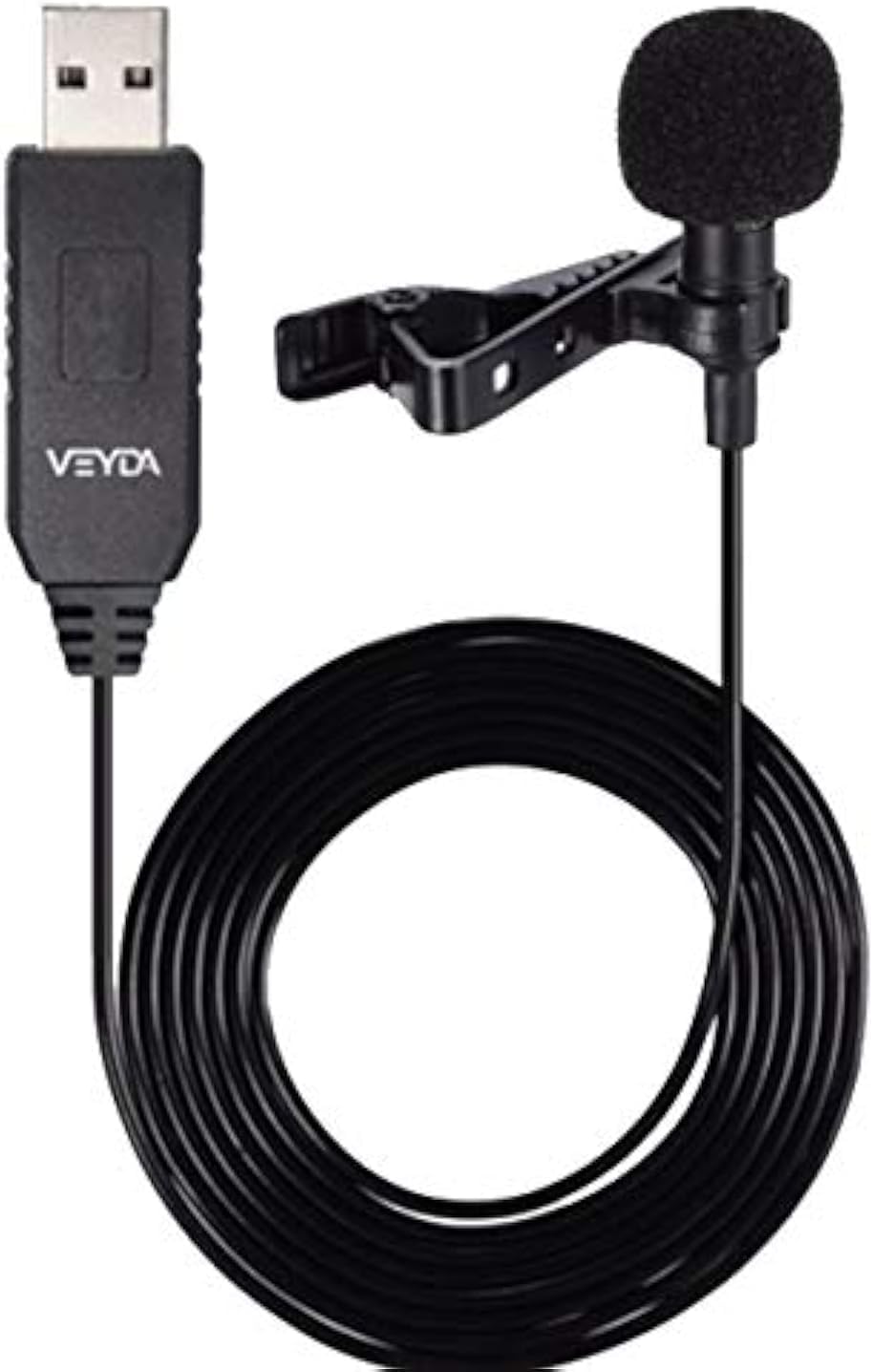 VEYDA VD-LU1 USB Lavalier Lapel Clip-on Omnidirectional Condenser Microphone