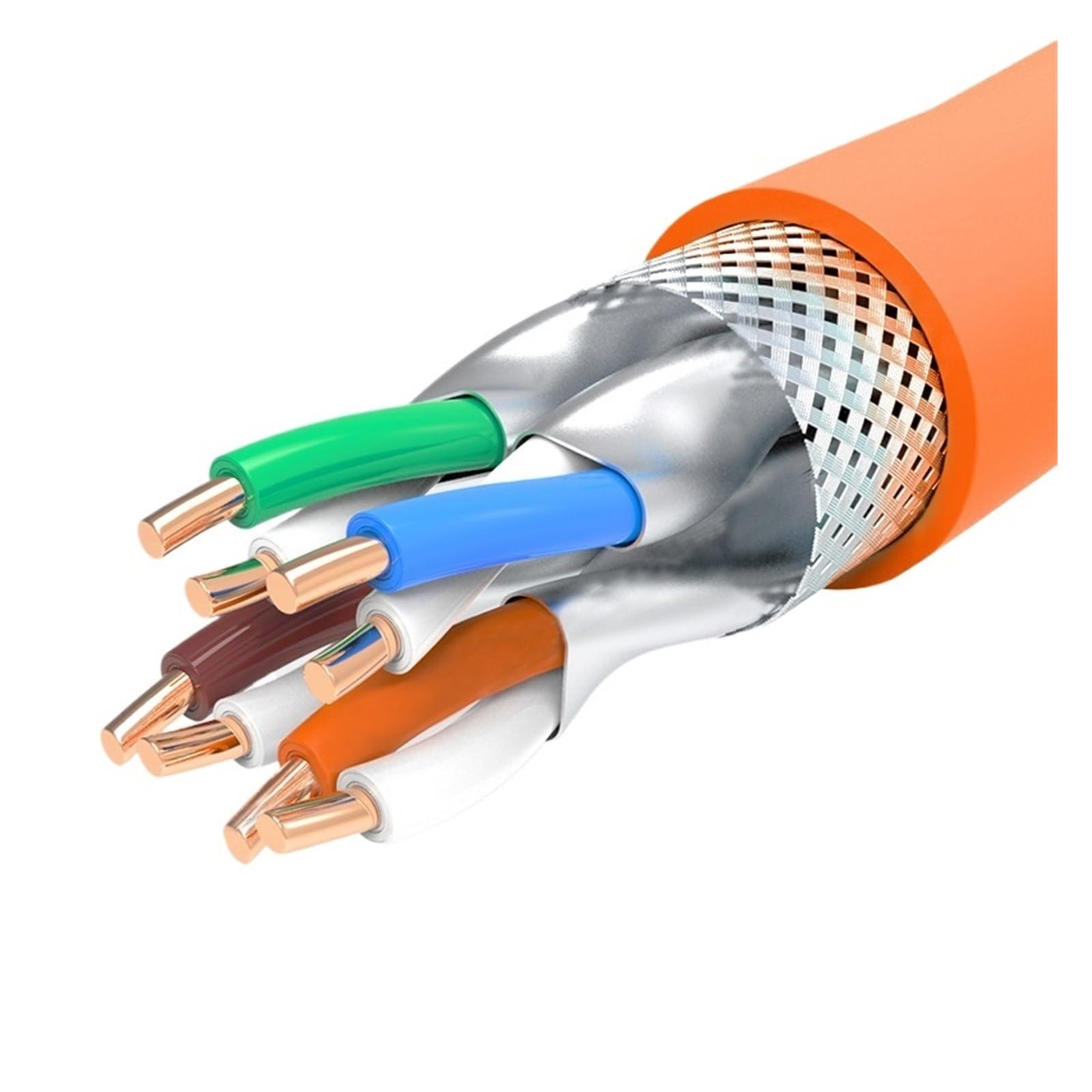 Cordon de brassage Ethernet Cat7 SFTP double blindage Rj 45 AWG23 LSZH support câble LAN FTTH câble réseau RJ45 haute vitesse 10 Gbit/s Cat 7 adapté aux maisons, au câblage informatique, aux usines et