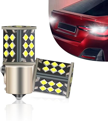 2 luces LED de giro 1156 para automóvil, 3030 30SMD DC12V IP65 luz trasera impermeable luz de freno de 360 grados 50000H, accesorios de iluminación