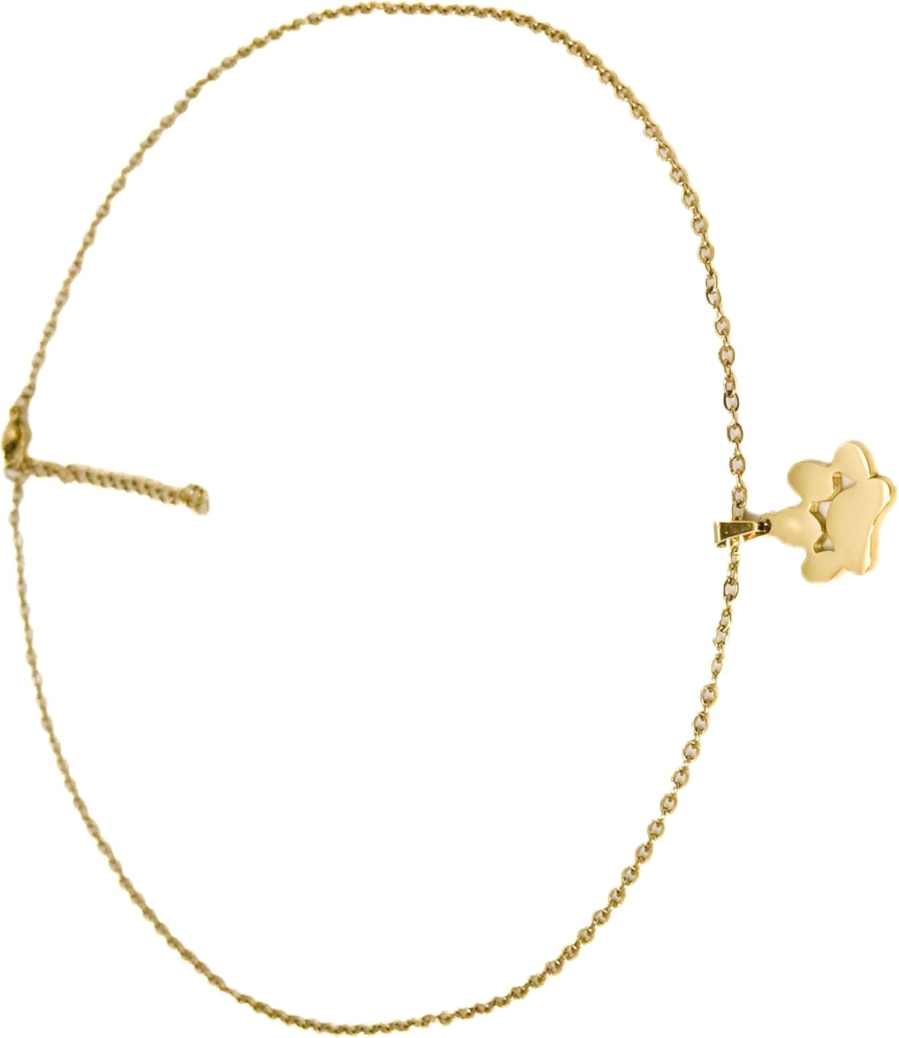 Elegant Stainless Steel Paw Print Pendant Necklace, 18K PVD Gold Plated, 45+5cm Chain Length - Image 3